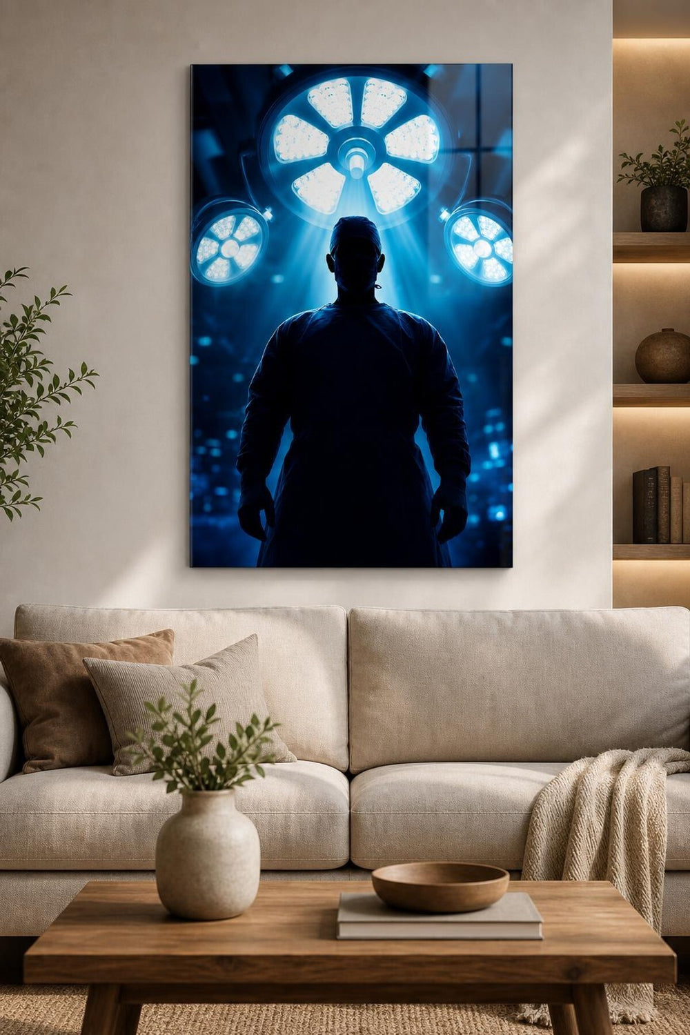Cerrah Desenli Baskılı Cam Tablo – UV Baskı Modern Medikal Duvar Tablosu — görsel 3