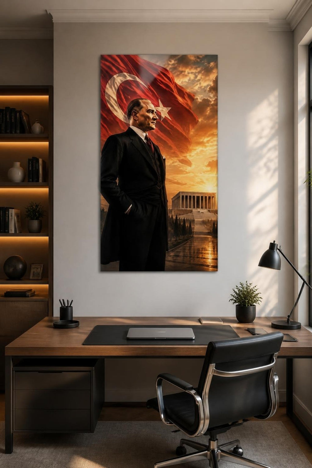 Atatürk ve Anıtkabir Temalı Baskılı Cam Tablo – Dekoratif Duvar Tablosu — görsel 1