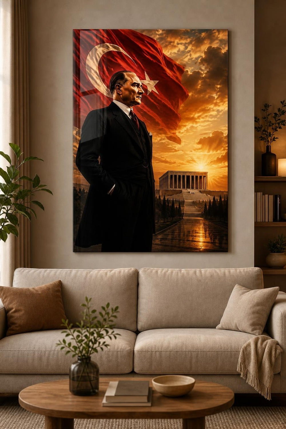 Atatürk ve Anıtkabir Temalı Baskılı Cam Tablo – Dekoratif Duvar Tablosu — görsel 2