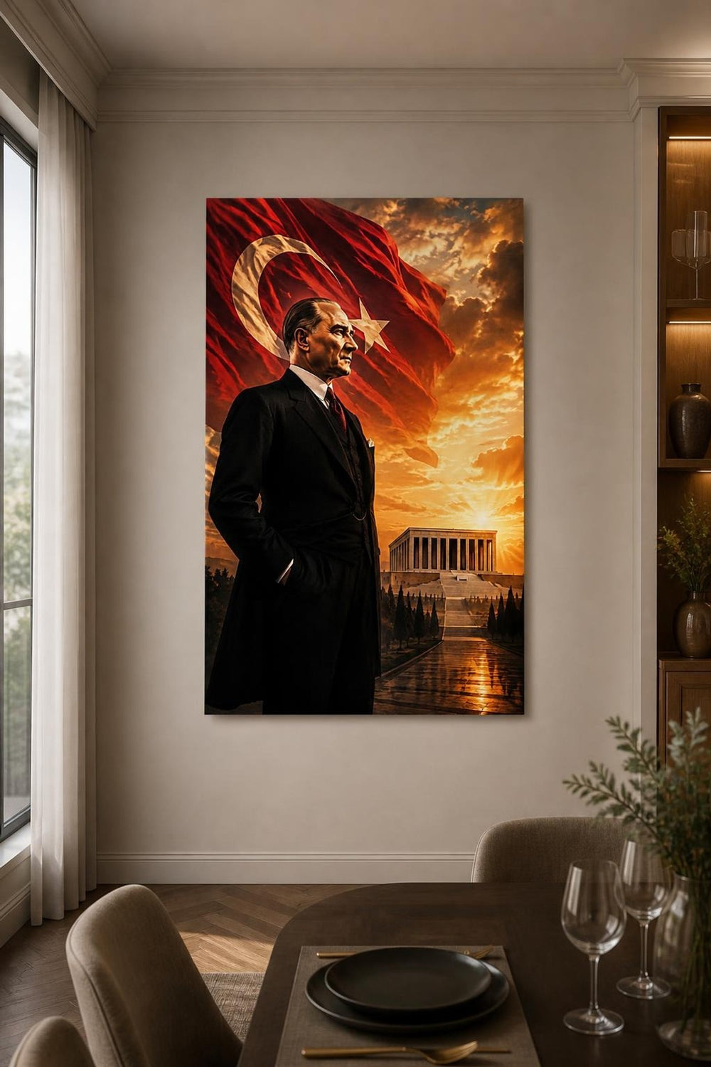 Atatürk ve Anıtkabir Temalı Baskılı Cam Tablo – Dekoratif Duvar Tablosu — görsel 5
