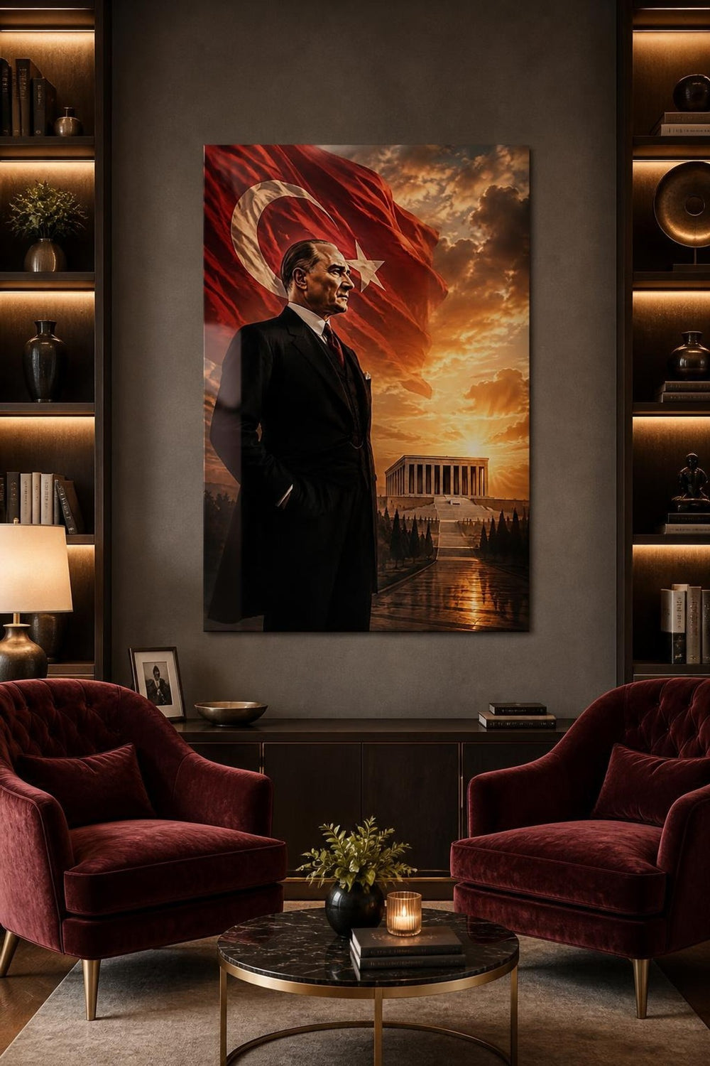 Atatürk ve Anıtkabir Temalı Baskılı Cam Tablo – Dekoratif Duvar Tablosu — görsel 4