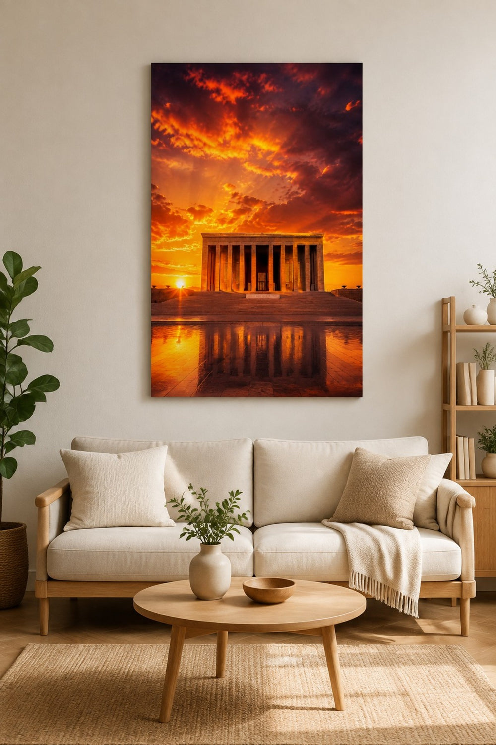 Anıtkabir Gün Batımı Baskılı Cam Tablo – Dekoratif Duvar Tablosu — görsel 5
