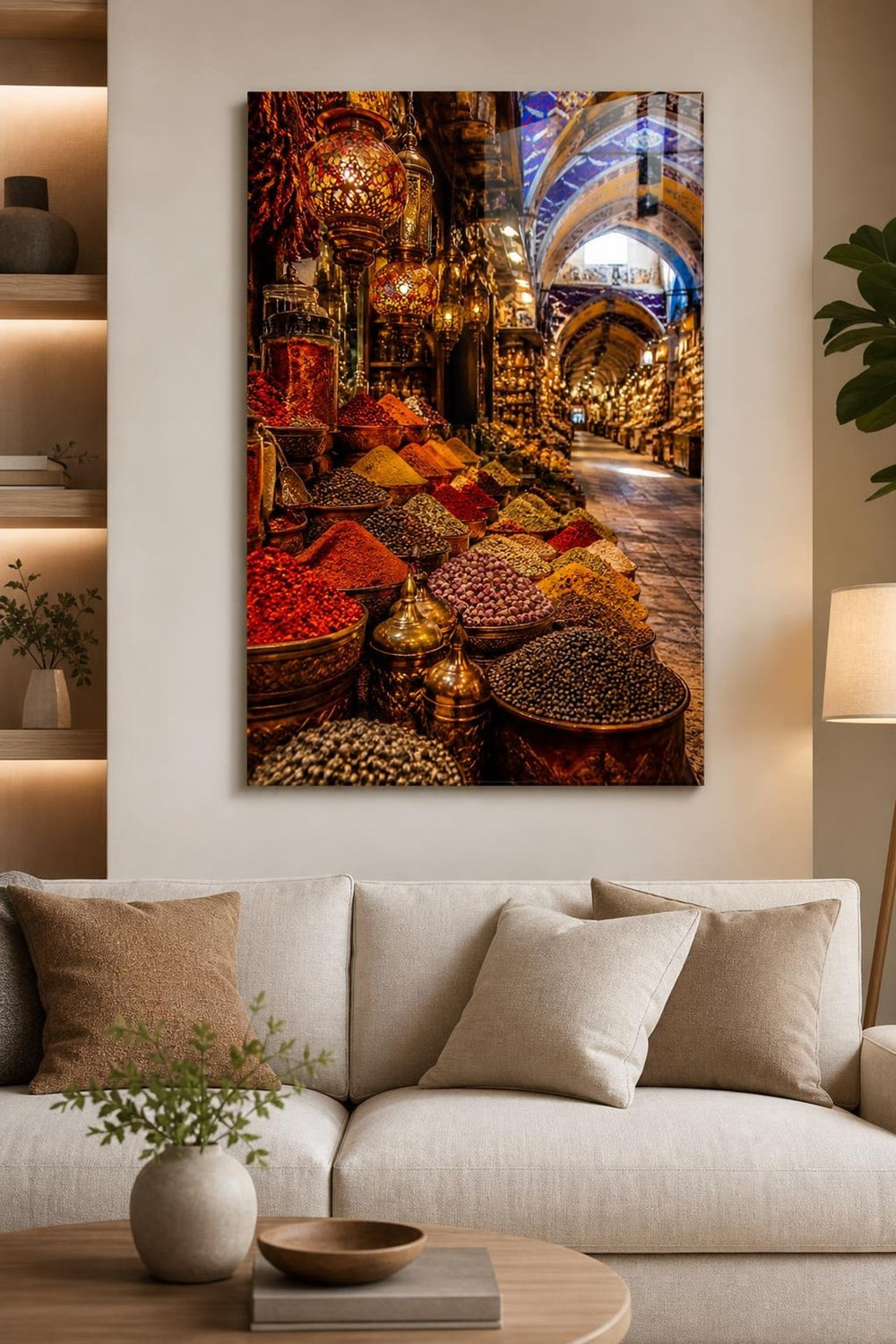 Baharat Çarşısı Baskılı Cam Tablo – UV Baskı Dekoratif Duvar Tablosu — görsel 2