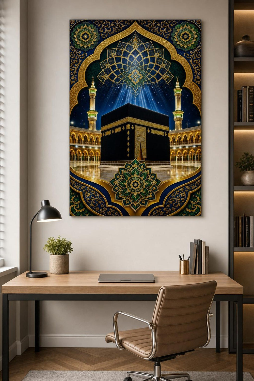 Kabe Desenli Baskılı Cam Tablo – İslami Dekoratif UV Baskı Duvar Tablosu