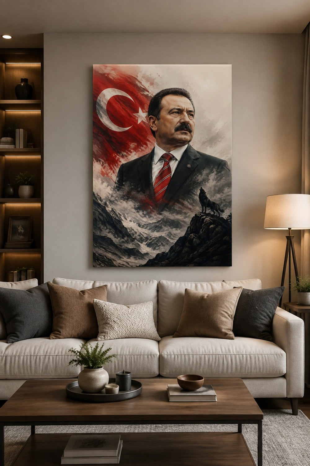 Türk Bayrağı Temalı Baskılı Cam Tablo – UV Baskı Dekoratif Duvar Tablosu — görsel 3
