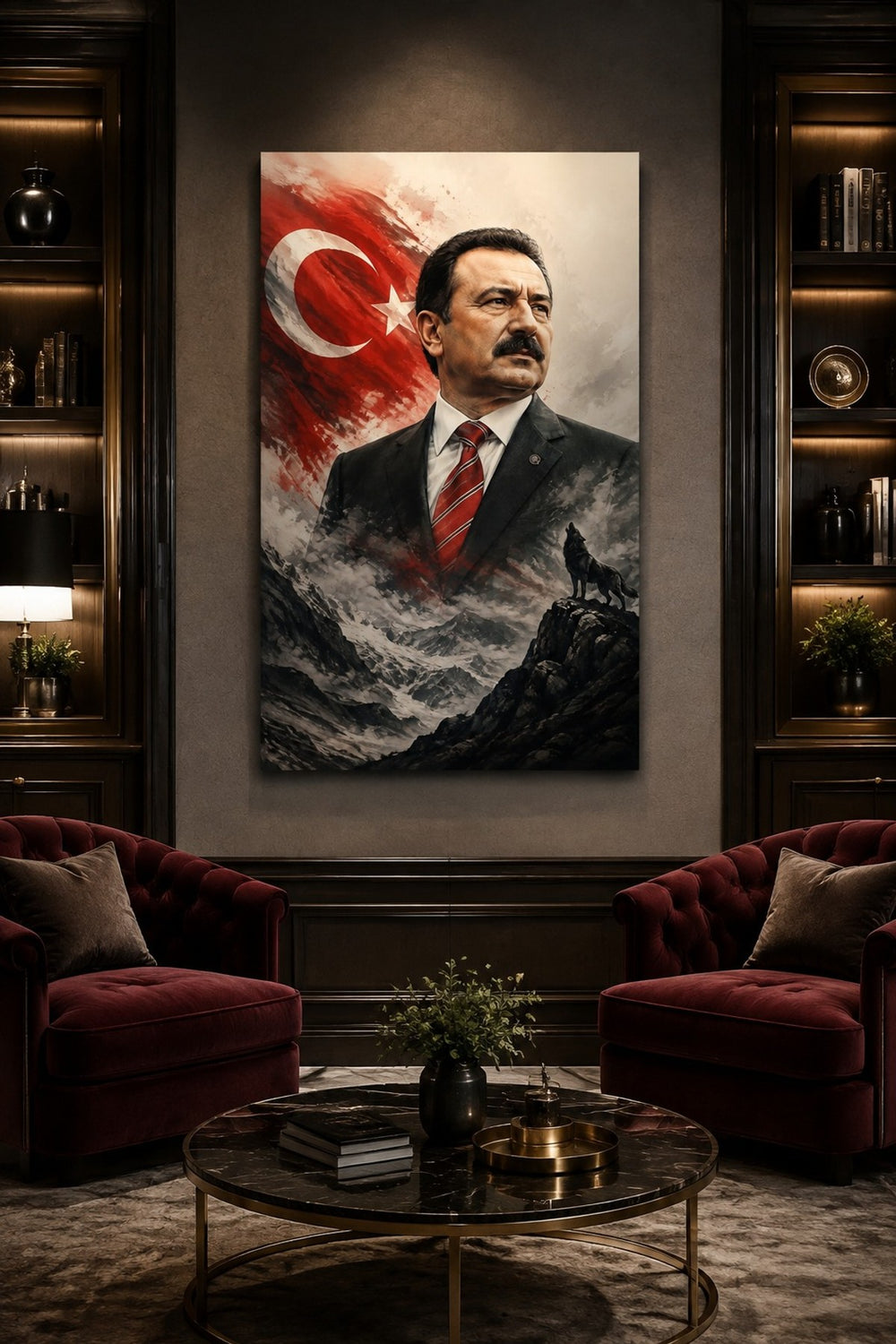 Türk Bayrağı Temalı Baskılı Cam Tablo – UV Baskı Dekoratif Duvar Tablosu — görsel 5