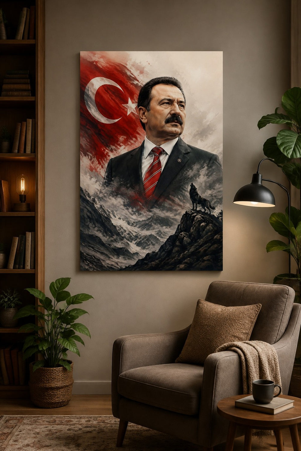Türk Bayrağı Temalı Baskılı Cam Tablo – UV Baskı Dekoratif Duvar Tablosu — görsel 4