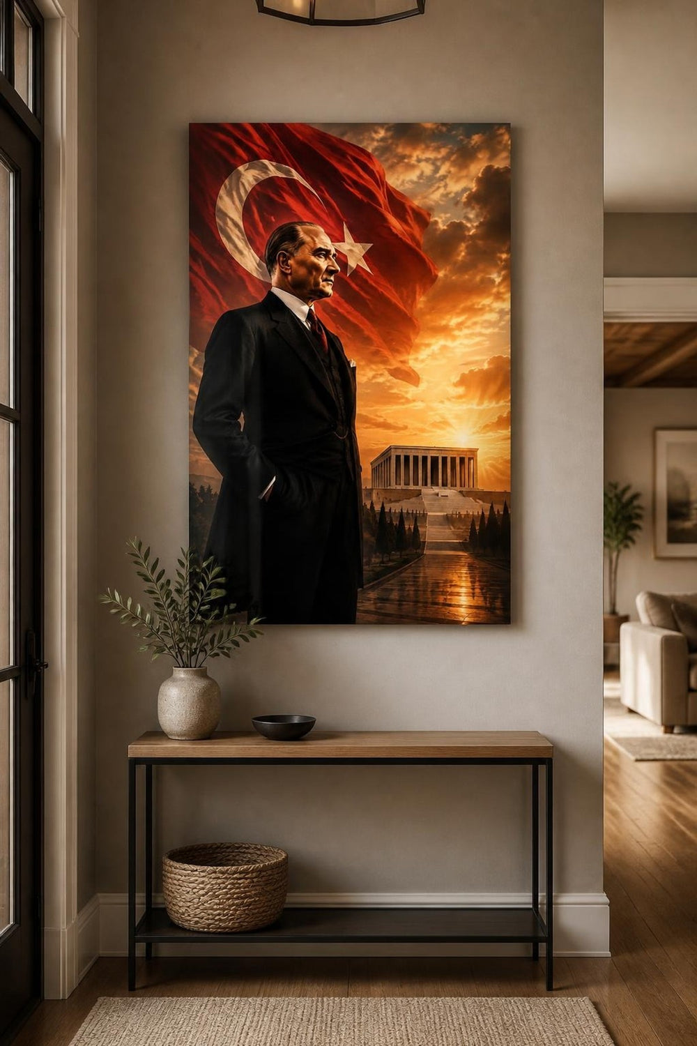 Atatürk ve Anıtkabir Temalı Baskılı Cam Tablo – Dekoratif Duvar Tablosu — görsel 3