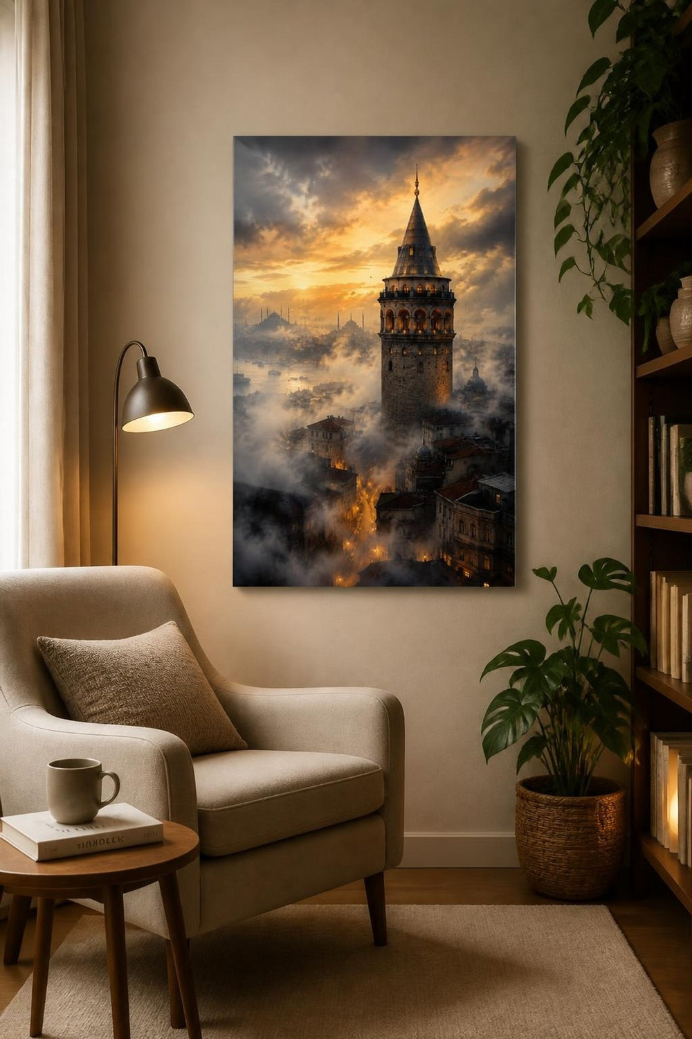 Galata Kulesi İstanbul Baskılı Cam Tablo – UV Baskı Şehir Manzarası Duvar Tablosu — görsel 4